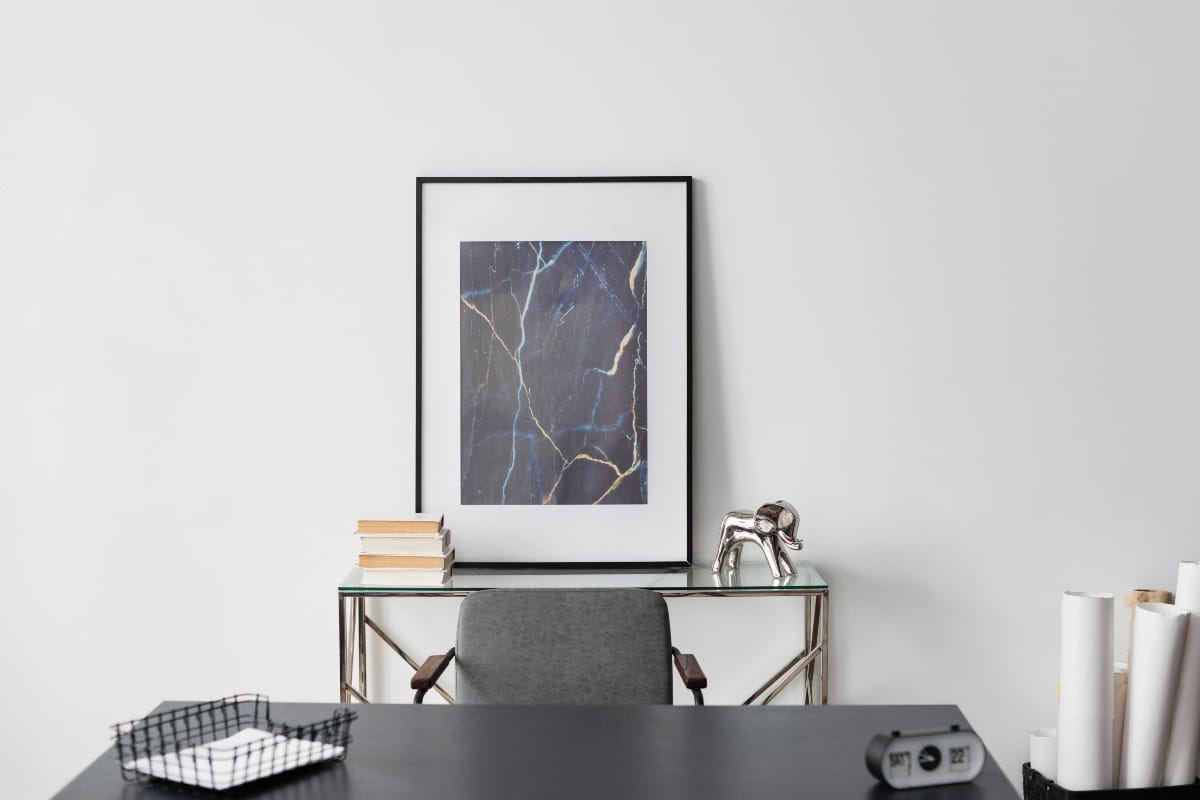 Minimalistic home office interior design