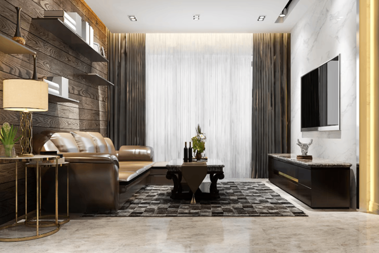 A glamorous, luxury living room